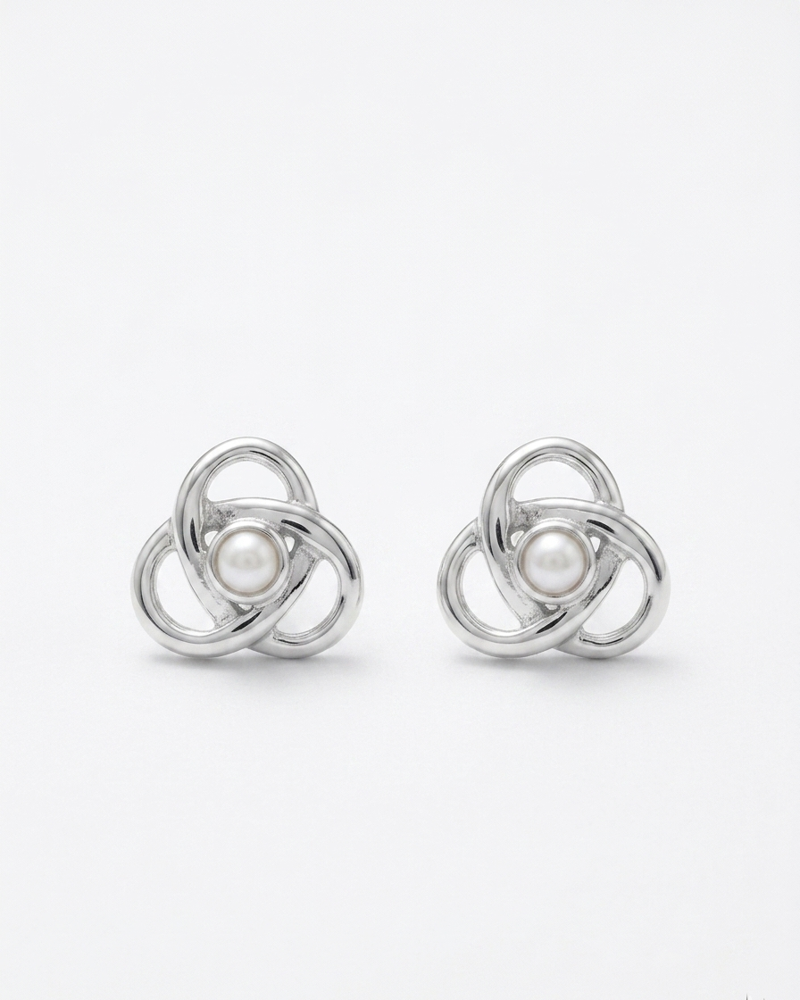 Triquetra — Trinity Knots Stud Earring | 925 Silver
