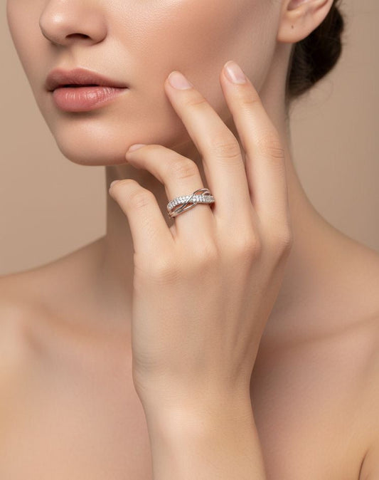 Eternal Wave - Infinity Ring with CZ | 925 Silver