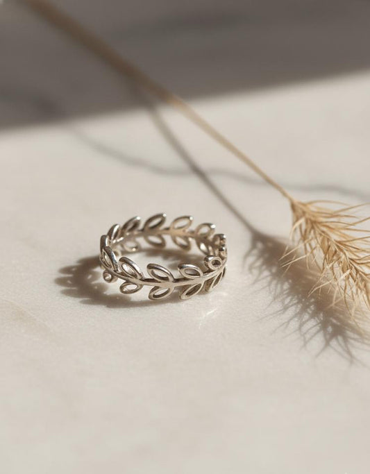 Silver Leaf - 925 Silver Ring