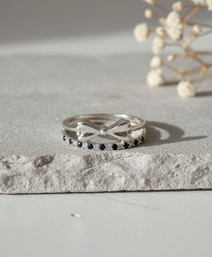 Silverbow - Dainty Cz Bow Ring | 925 Silver