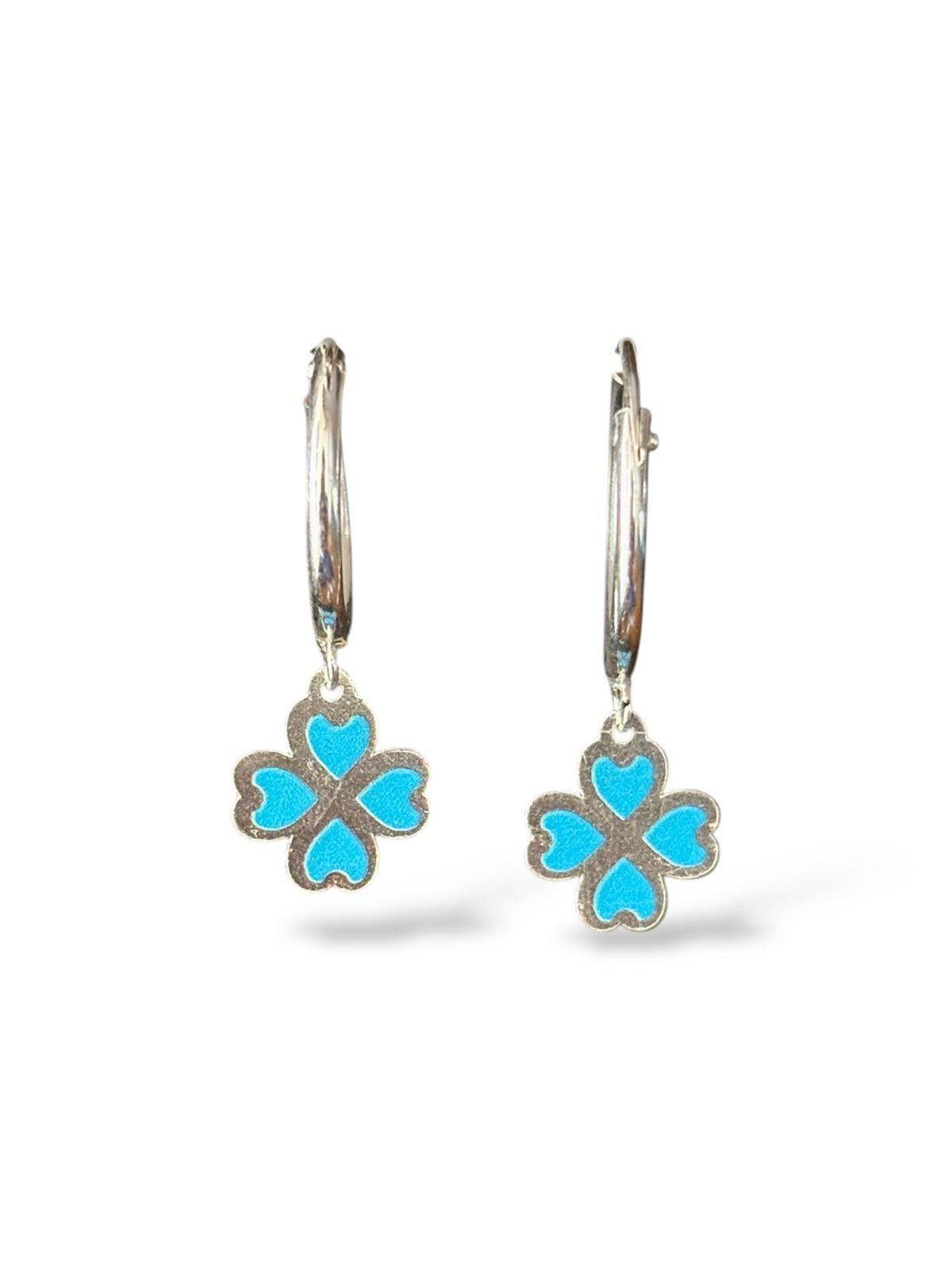 Clover Charm - Clover Hoop Earrings | 925 Silver