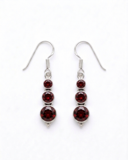 Cascades — Natural Gemstone Dangler Earrings | 925 Silver