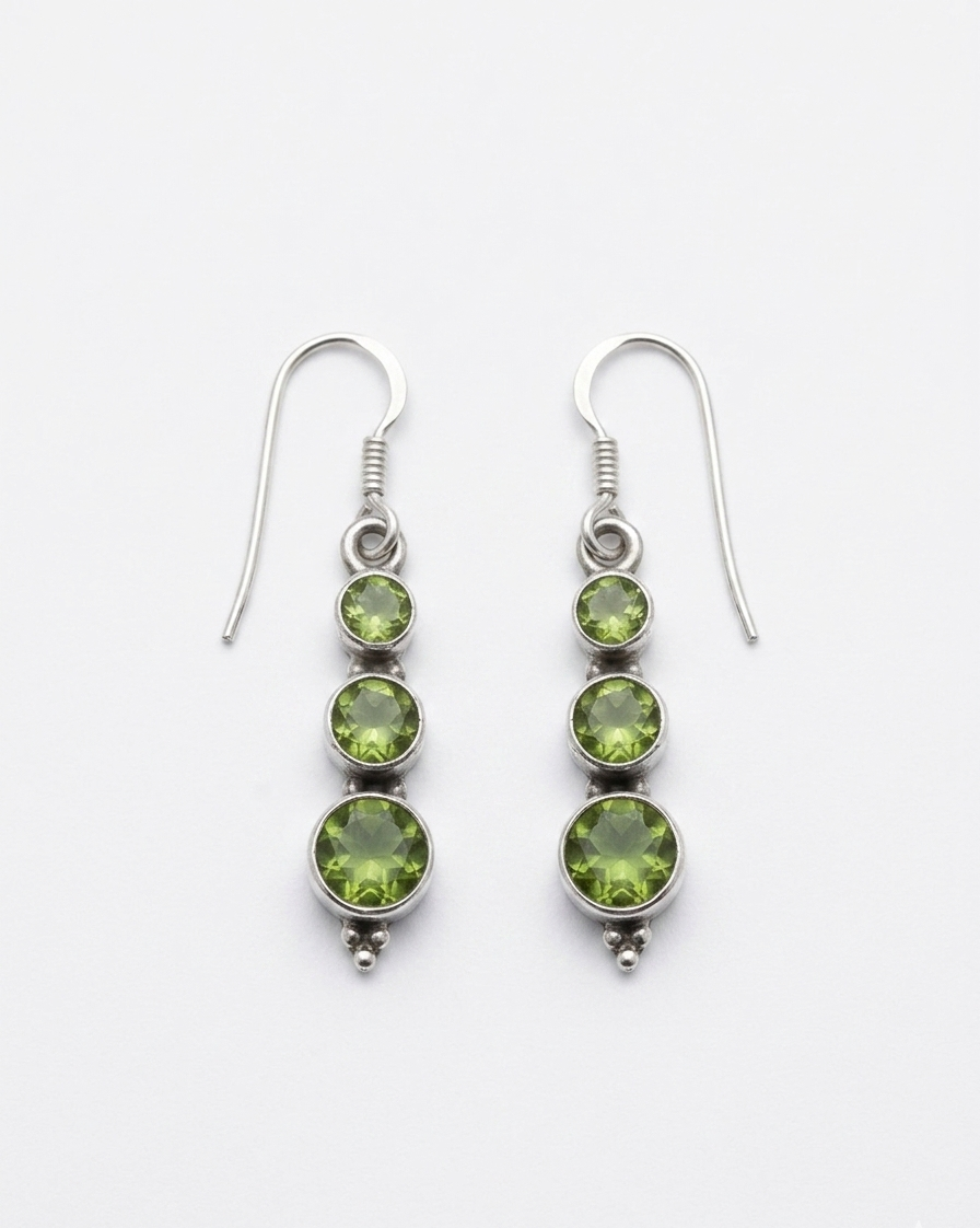 Cascades — Natural Gemstone Dangler Earrings | 925 Silver