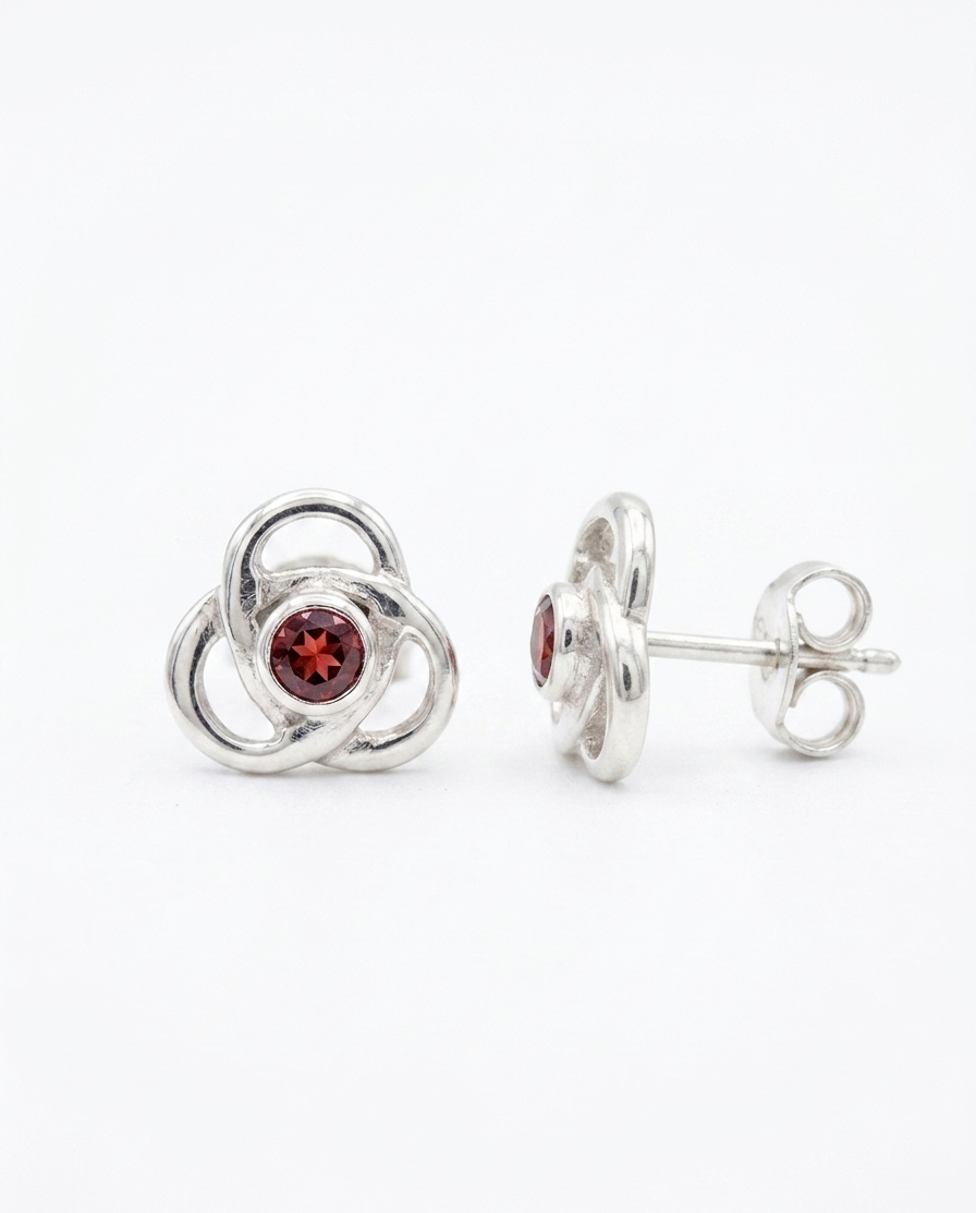 Triquetra — Trinity Knots Stud Earring | 925 Silver