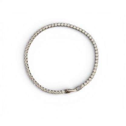 2.5mm Round CZ Tennis Bracelet | 925 Silver