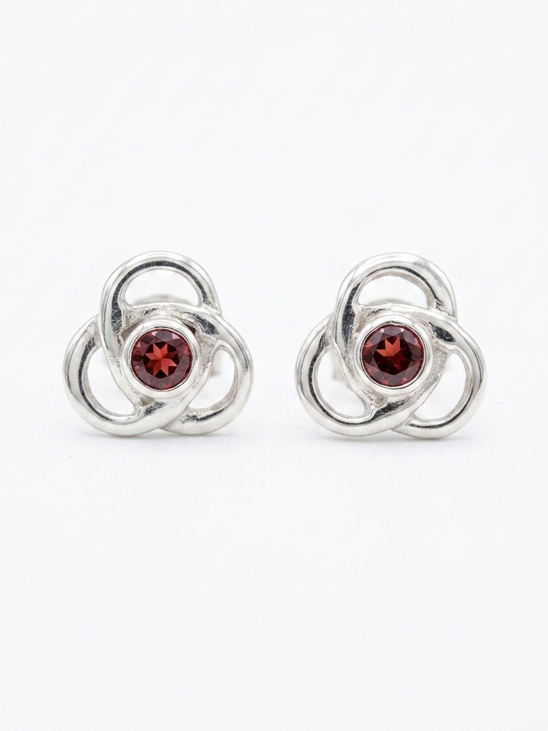 Triquetra — Trinity Knots Stud Earring | 925 Silver