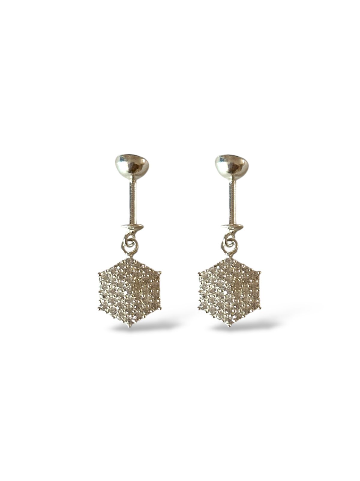 Pentagon Helix - Cz Helix/Bugadi Earrings | 925 Silver