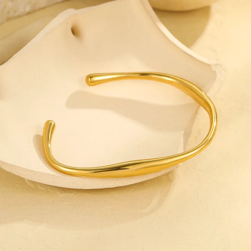 Solid Open Cuff Bracelet | Stainless Steel
