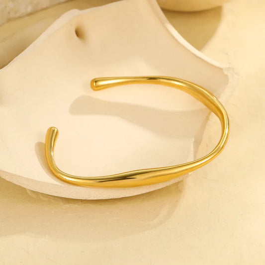 Solid Open Cuff Bracelet | Stainless Steel