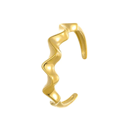Waves Solid Cuff Bracelet | Stainless Steel