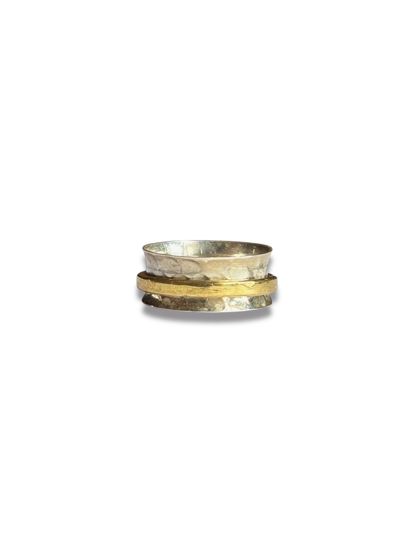 Saturn Spin - Hammered Spinner Ring | 925 Silver