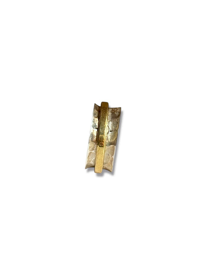 Saturn Spin - Hammered Spinner Ring | 925 Silver