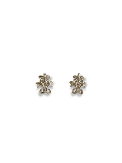Motif Charm - 925 Silver Stud Earrings