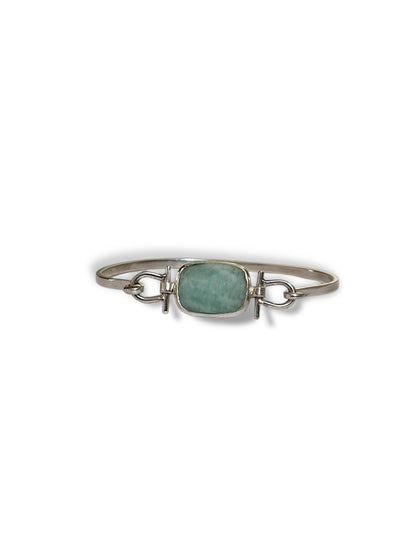Silent Sea - Amazonite Cuff Bracelet | 925 Silver