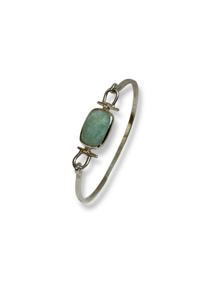 Silent Sea - Amazonite Cuff Bracelet | 925 Silver