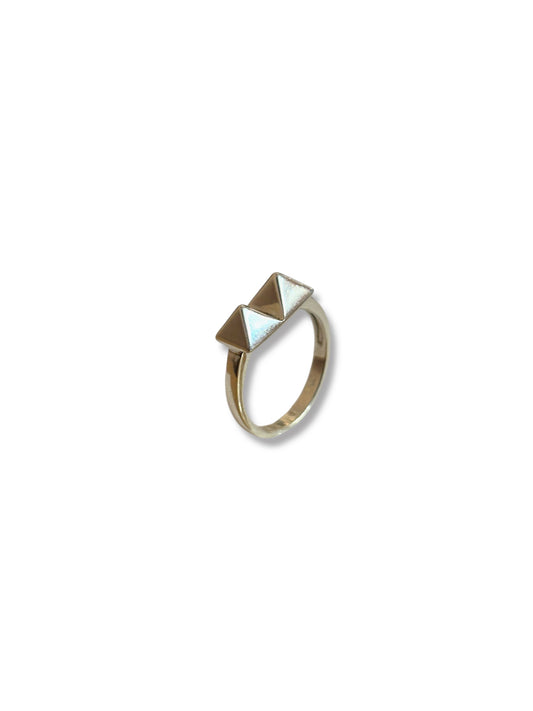 Pyramid Peaks – Dainty 925 Silver Ring