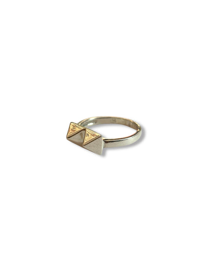 Pyramid Peaks – Dainty 925 Silver Ring