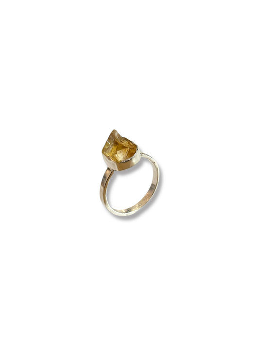 Golden Dawn - Rough Citrine Ring | 925 Silver