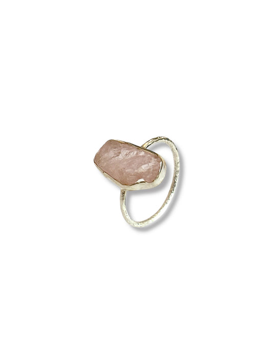 Bare Blush - Rough Morganite Ring | 925 Silver