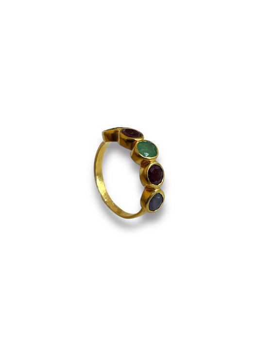 The Crown - Multi Gemstone Ring | 925 Silver