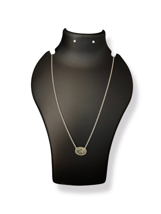 Celestial Mist - Prehnite Gemstone Necklace | 925 Silver