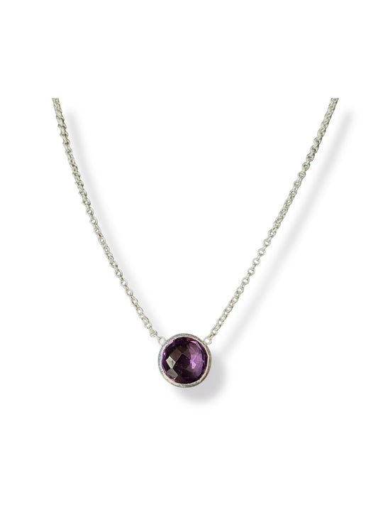 Violet Dew - Amethyst Gemstone Necklace | 925 Silver