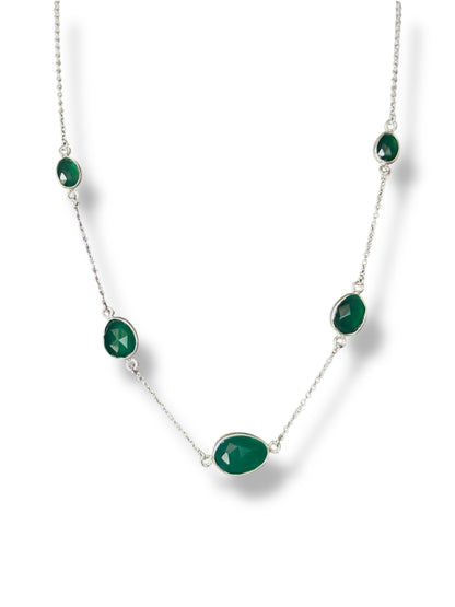 Still Green - Green Onyx Necklace | 925 Silver