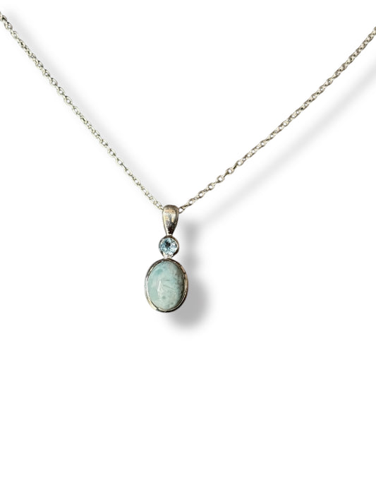 Frozen Ocean - Blue Topaz Pendant | 925 Silver