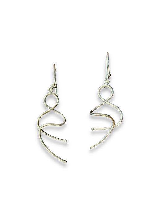 Waveform Drops - Sculptural Drop Earrings | 925 Silver