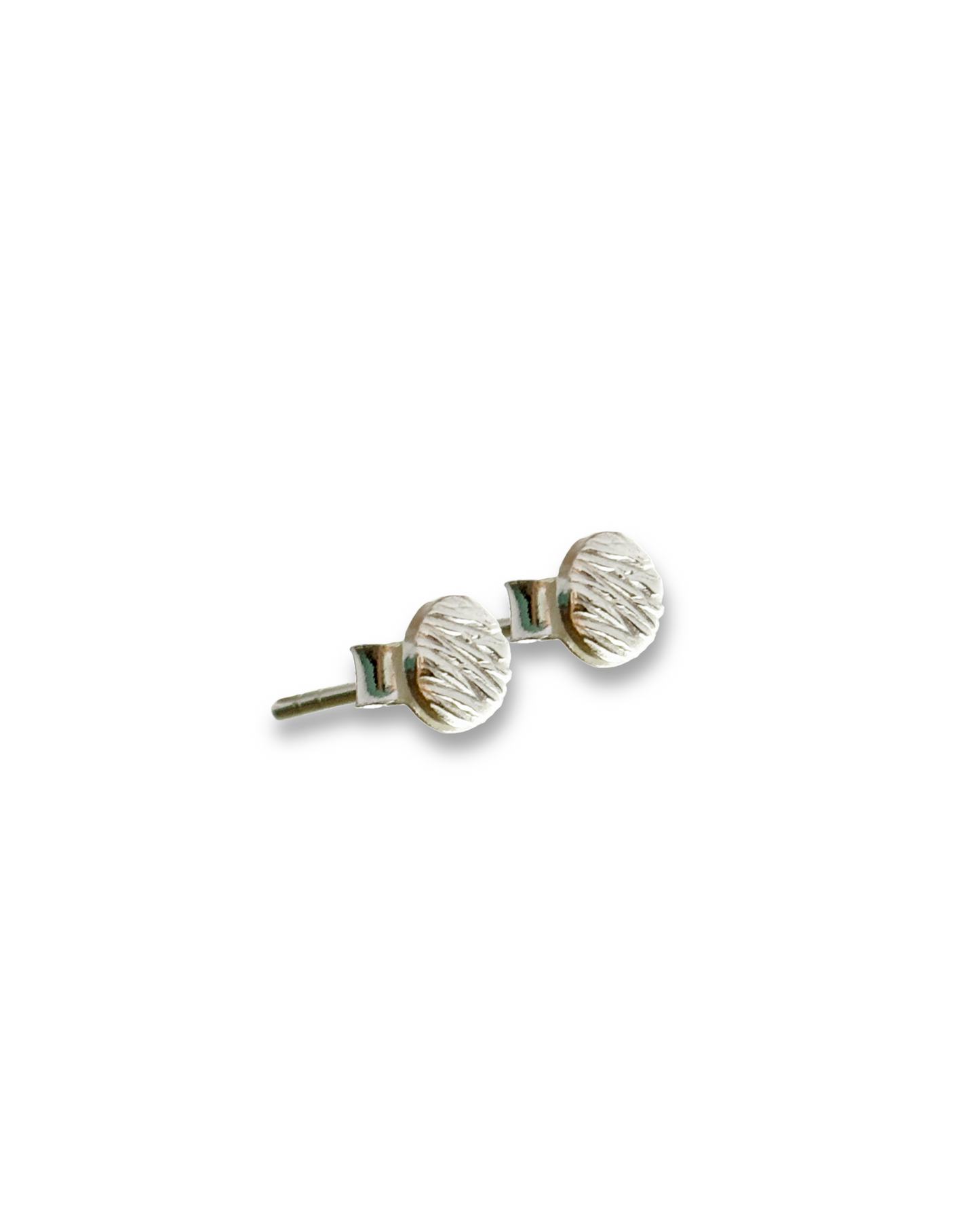 Ripple Studs - Textured Round Stud Earrings | 925 Silver