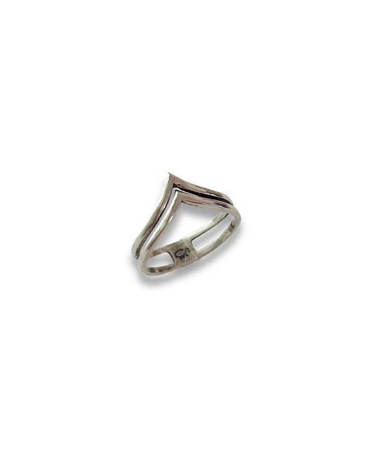 Twin Peak - Dual Band 925 Silver Ring