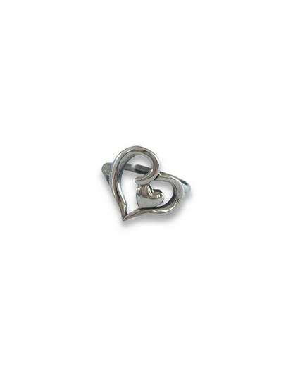 Sacred Hearts - Adjustable Heart Ring | 925 Silver