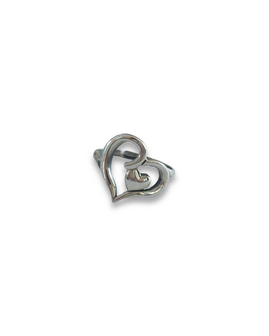 Sacred Hearts - Adjustable Heart Ring | 925 Silver